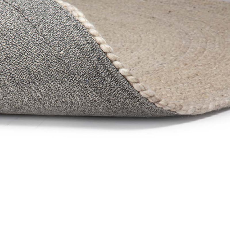 Round wool floor rug - Bellano ST White 815