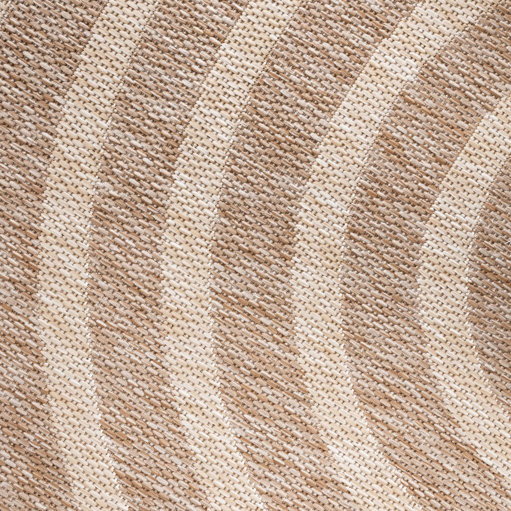 Round Indoor Outdoor Rug - Sierra Arches Beige/Cream