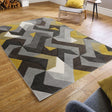 Modern Floor Rug - Hando Arora Grey/Ochre Yellow