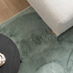 Soft Low-Pile Rug - Cozy Green