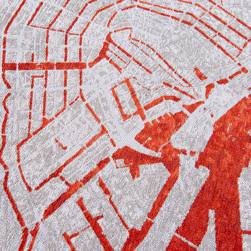 Round Graphic floor rug - Cities Amsterdam 9323