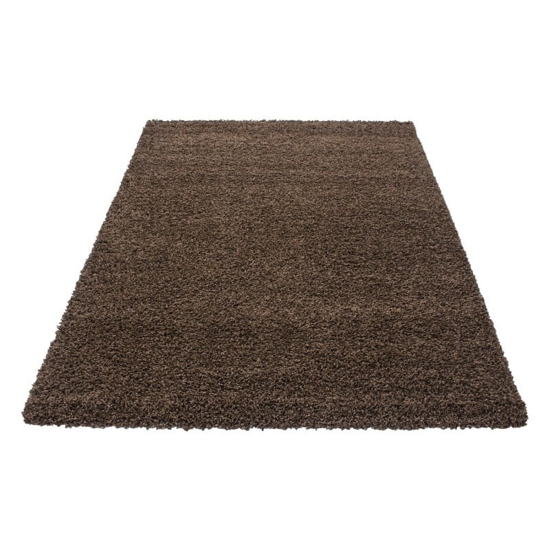 High pile floor rug - Life Brown