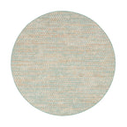 Round Modern Outdoor Rug - Playa Aztec Green