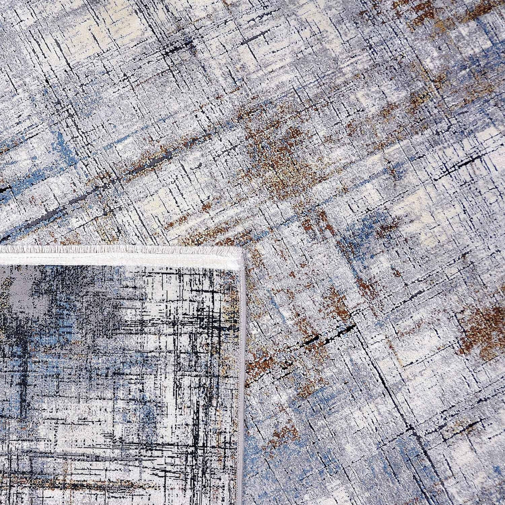 Soft Floor Rug - Olisa Blue/Terra