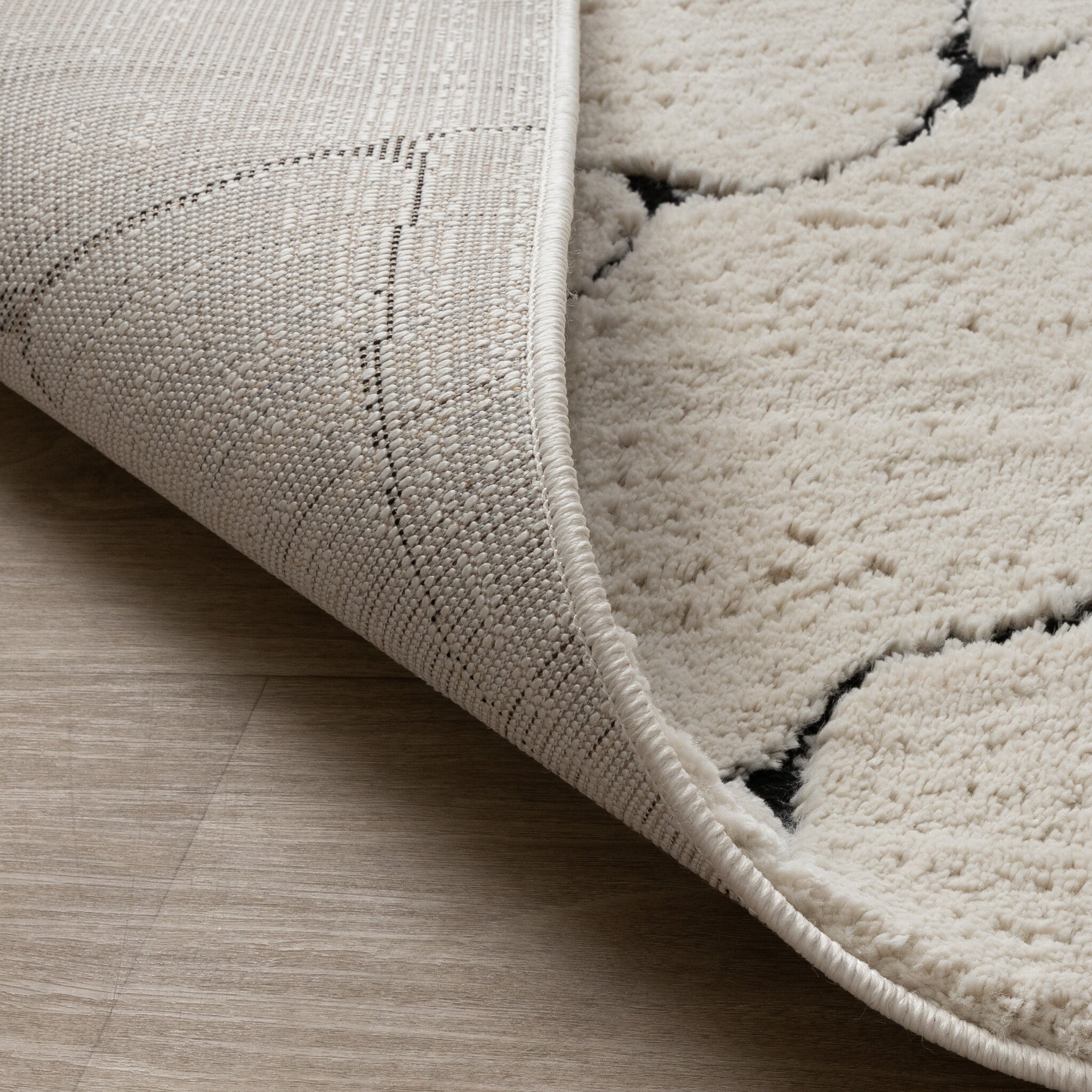 Scandinavian Rug - Yune Stone Cream/Black