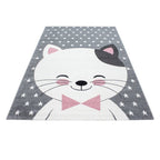 Children's Floor Rug - Anna Cat Pink