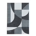 Retro floor rug - Stencil Forms Anthracite/Grey