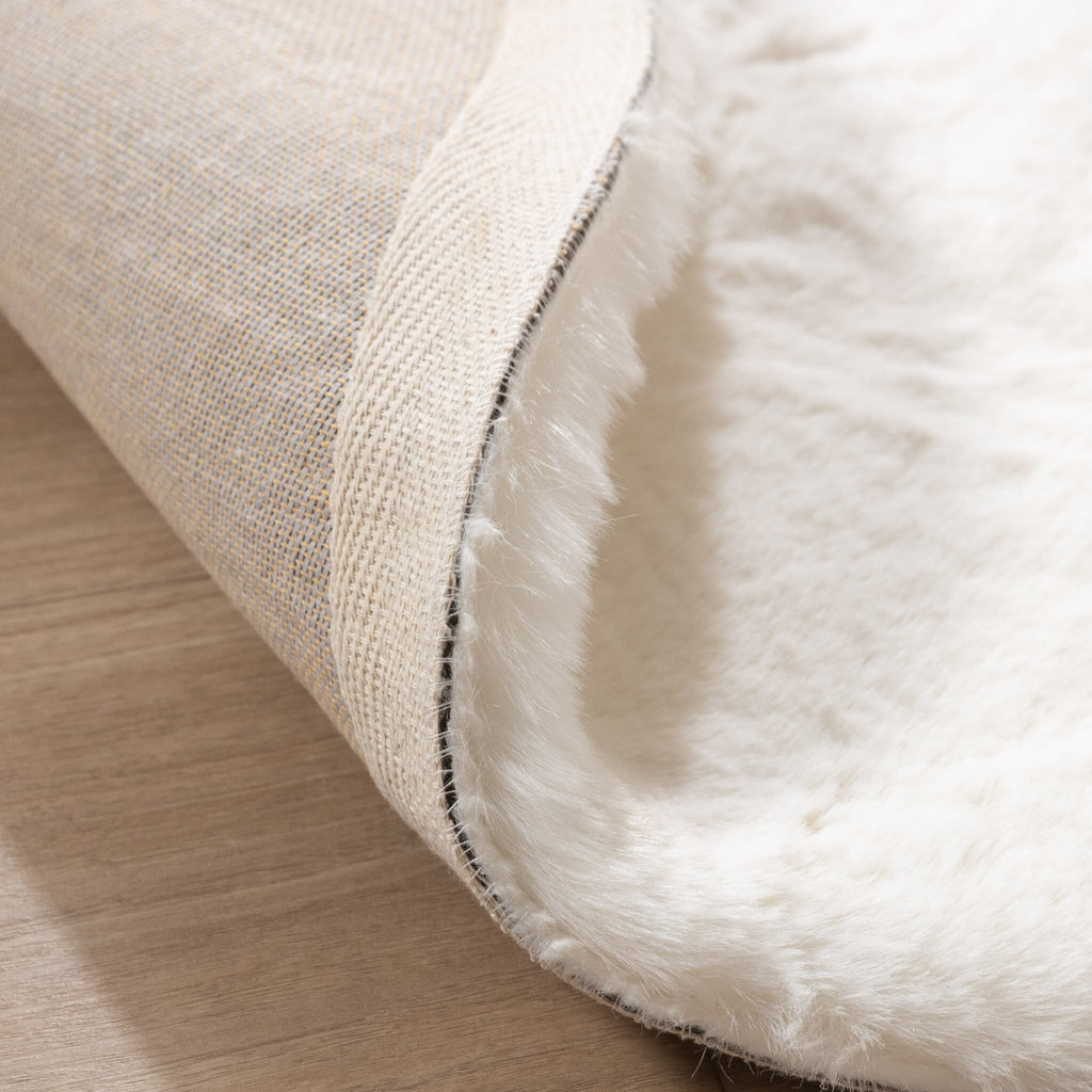 Round High Pile Rug - Comfy Supreme White