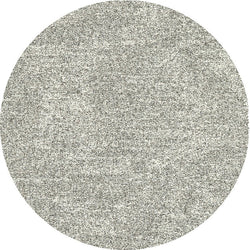 Round High-pile Floor Rug - Marshall Silver 6258