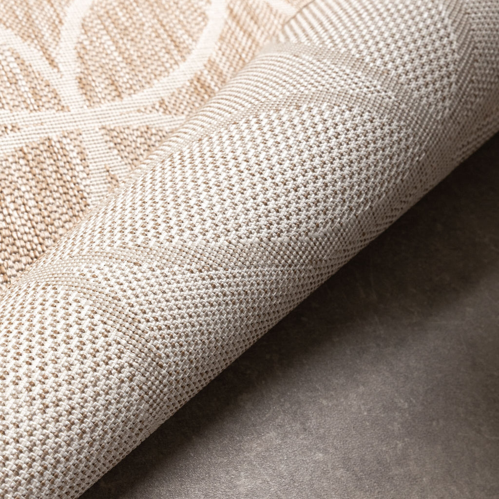 Geometric Outdoor Rug – Faro Ripple Beige