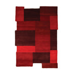 Abstract floor rug - Stracto Collage Red