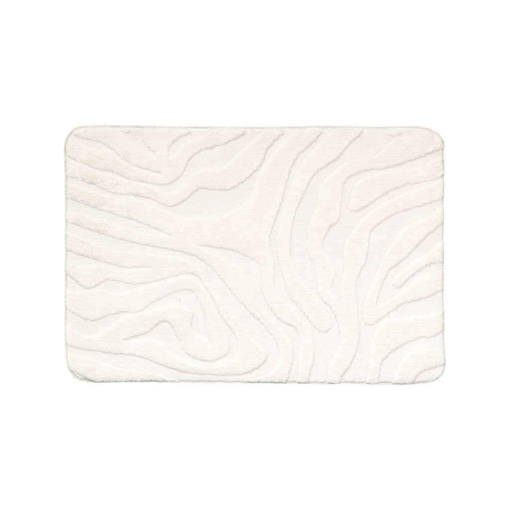 Bathroom Rug - Cassie Zebra White