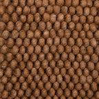 Wool floor rug made to measure - New Loop Ochre Yellow/Brown 631