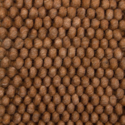 Wool floor rug made to measure - New Loop Ochre Yellow/Brown 631
