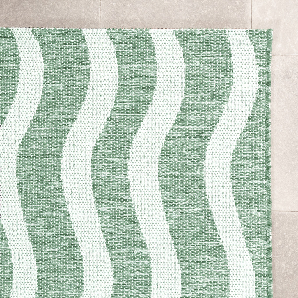 Outdoor Rug - Summer Waves Green
