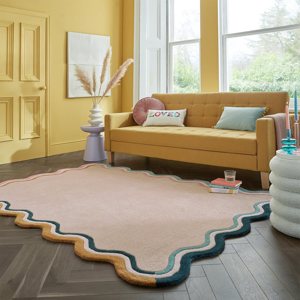Organic floor rug - Leo Beige/Multicolor