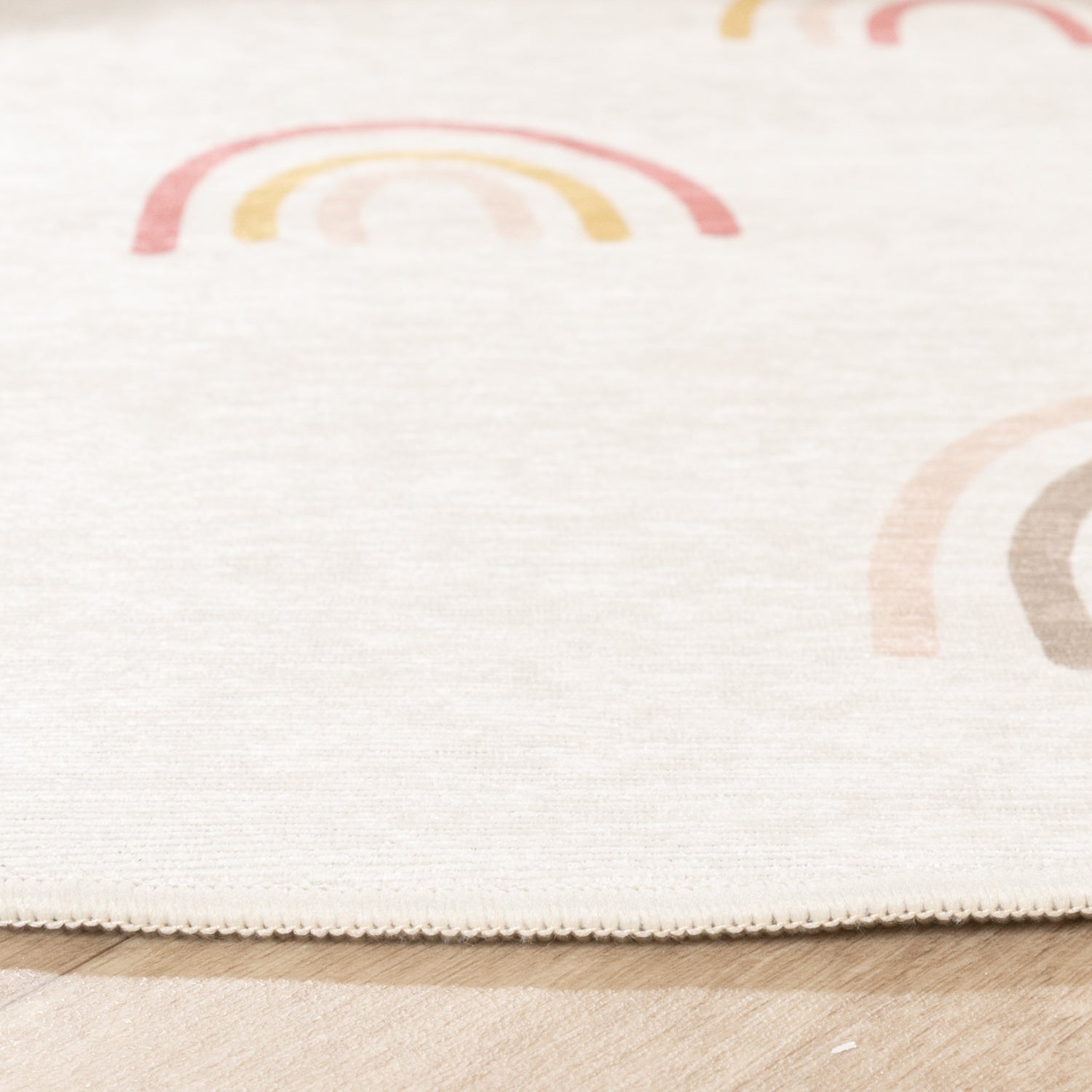 Round Washable Kids Rug - Evi Rainbow Multicolour
