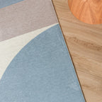 Geometric Rug – Swing Shapes Blue/Brown