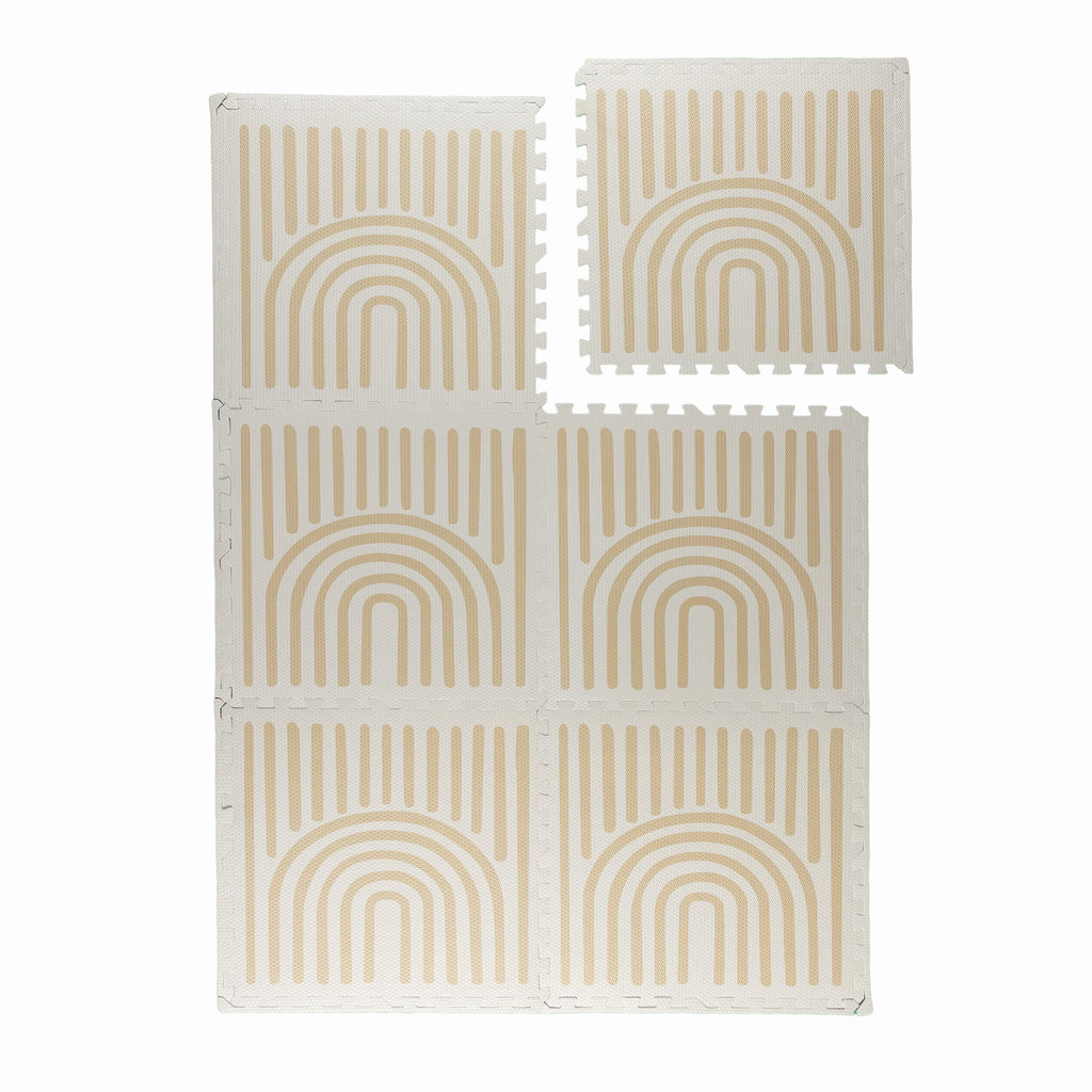 Foam Puzzle Mat – Alfie Grid Beige