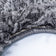 Round high-pile floor rug - Edge Grey