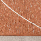 Modern Outdoor Rug - Porto Lines Terracotta