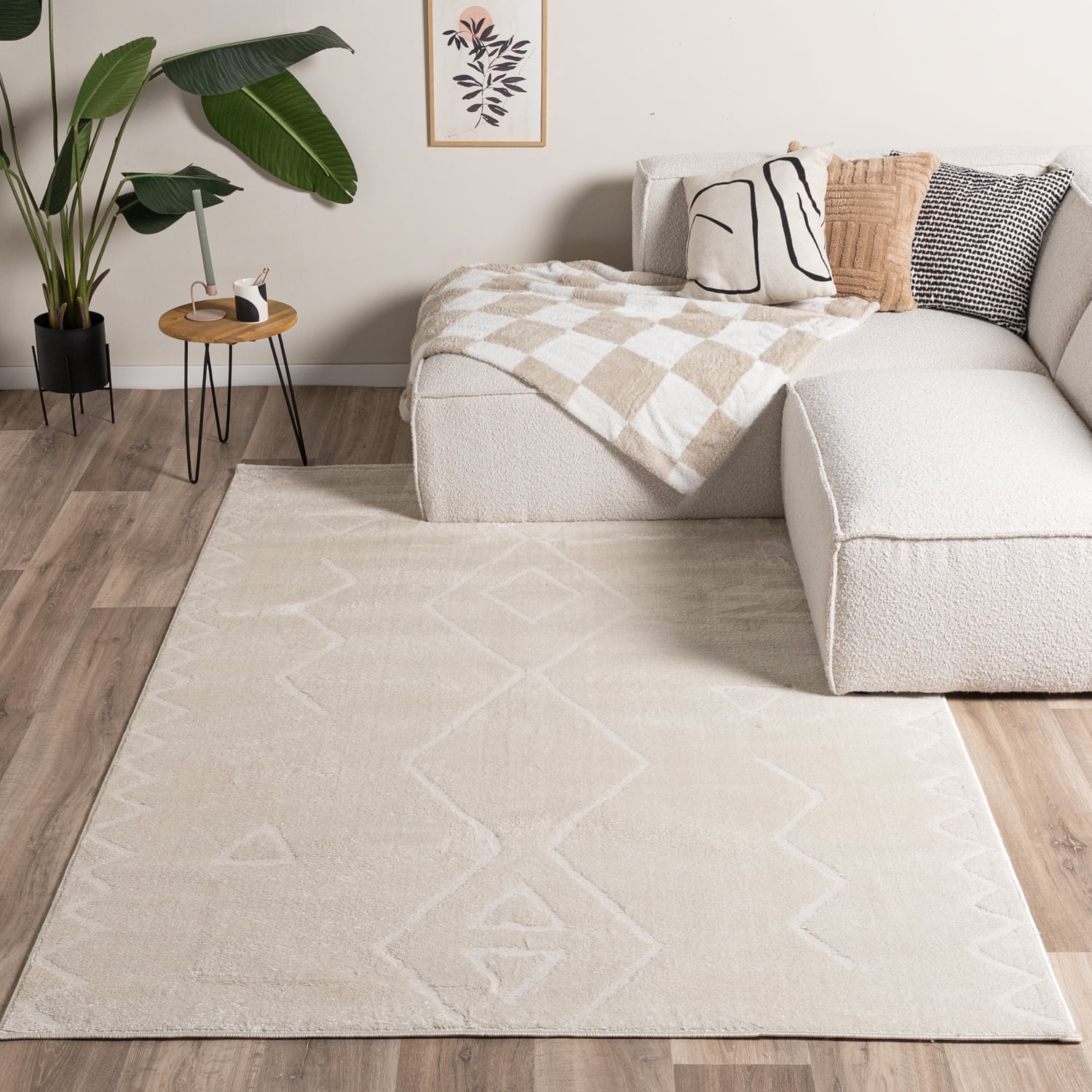 Japandi Rug - Yori Geo Cream/White