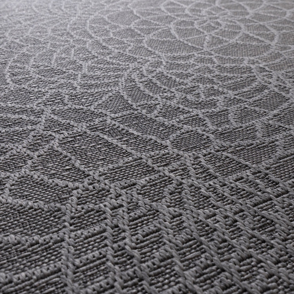 Indoor Outdoor Rug - Dunes Mandala Anthracite