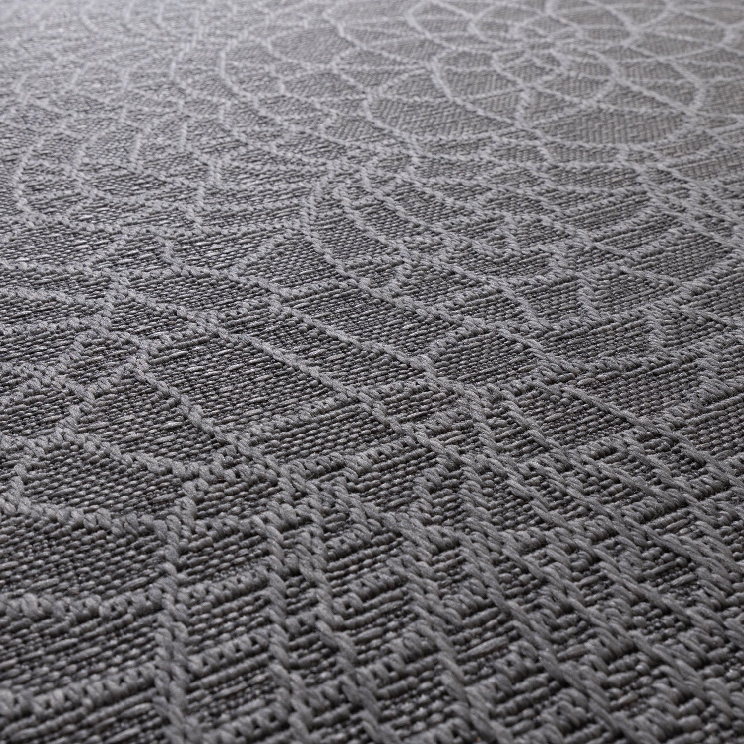 Indoor Outdoor Rug - Dunes Mandala Anthracite