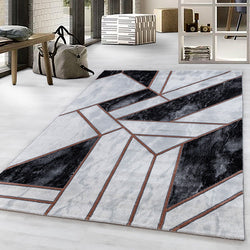 Modern Floor Rug - Marble Design Grey/Brown