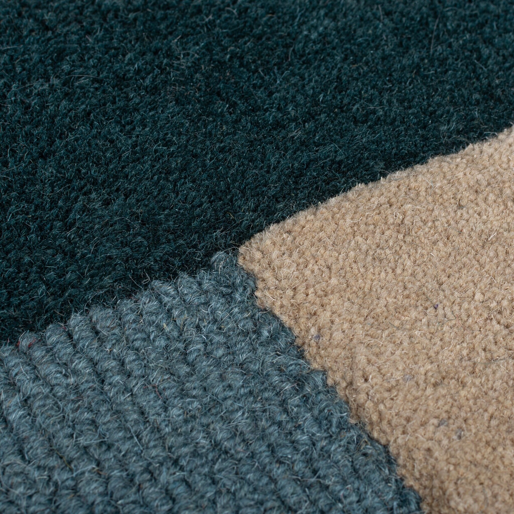 Geometric floor rug - Labyrinto Blue