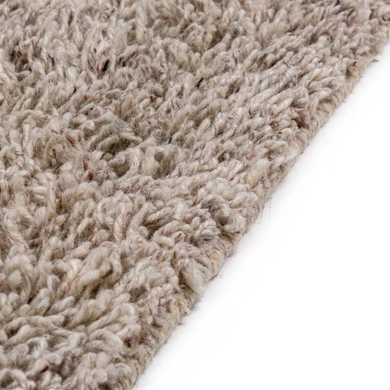 Wool Floor Rug - Berbero Lungo Beige 101