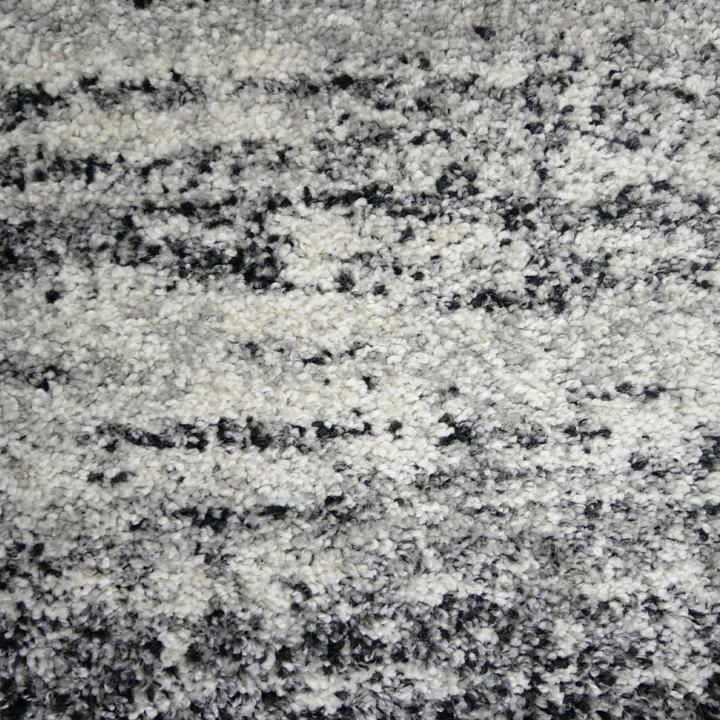 High Pile Floor Rug - Malta Black/Mottled 6258
