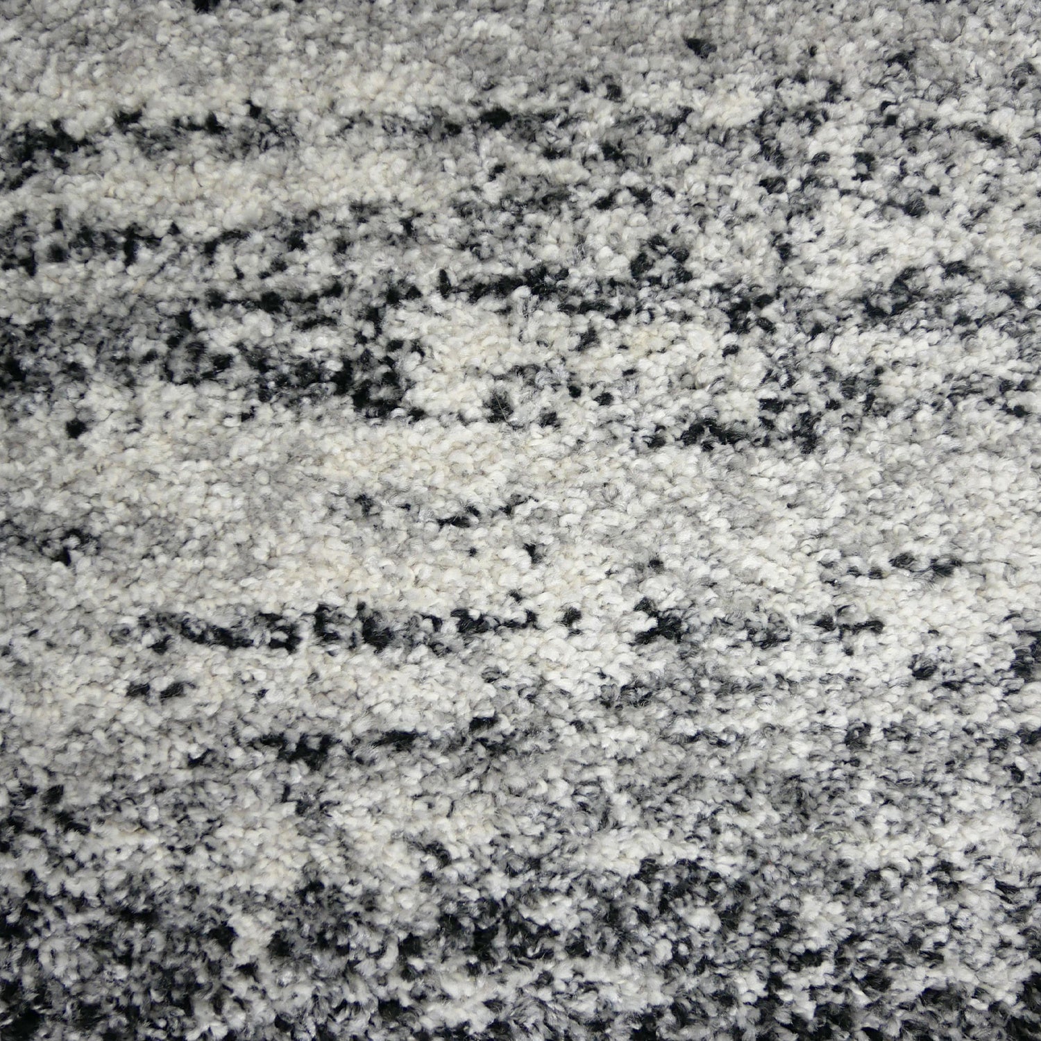 High Pile Floor Rug - Malta Black/Mottled 6258