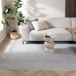 Sustainable Low-Pile Rug - Lykke Light Grey