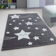 Children's Floor Rug - Anna Stars Grey