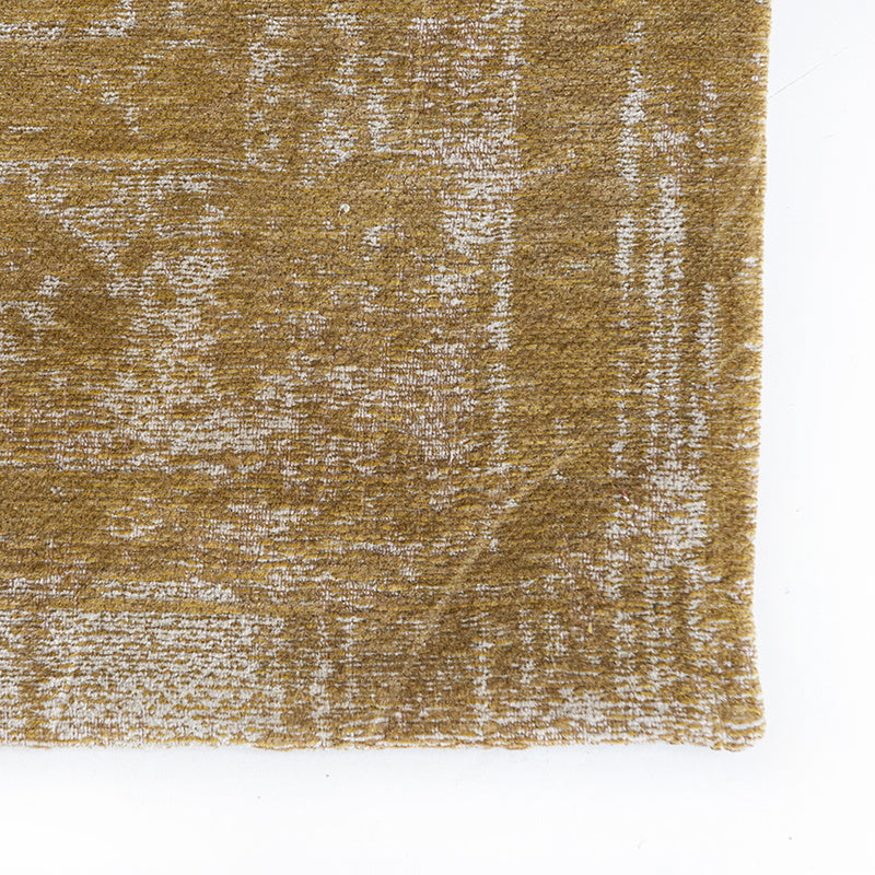 Vintage Floor Rug - Fading World Medallion Ochre Yellow 9145