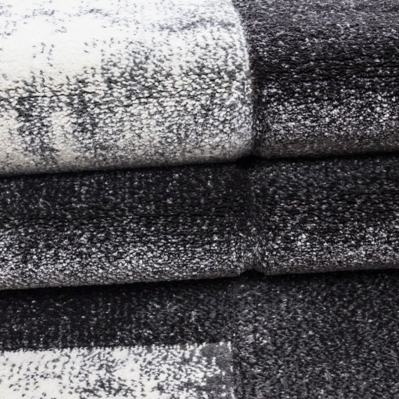 Modern floor rug - Tetris Grey 1710