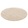 Round High Pile Rug - Solid Beige