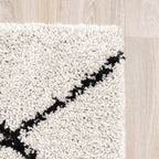 High Pile Rug - Grand Lines Cream/Black