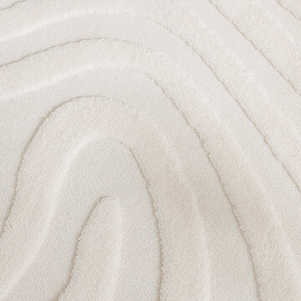Bathroom Rug - Cassie Shapes White