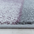 Low-pile Floor Rug - Smoothly Design Purple/Grey