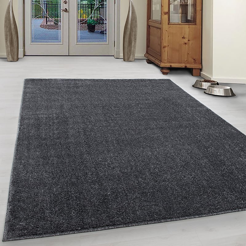 Low Pile Floor Rug - Asa Grey