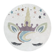 Round Children's Floor Rug Unicorn - Lucy White