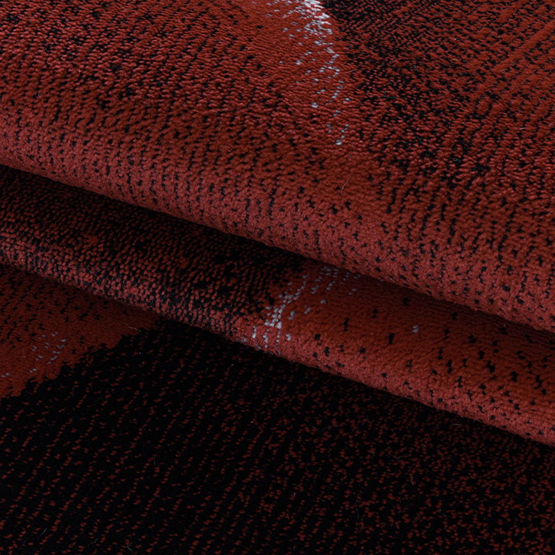 Modern Rug - Streaky Lines Red