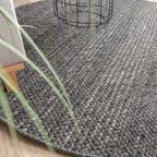 Round Wool Rug - Feline Anthracite/Blended