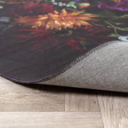 Floral Rug - Florine Black/Pink