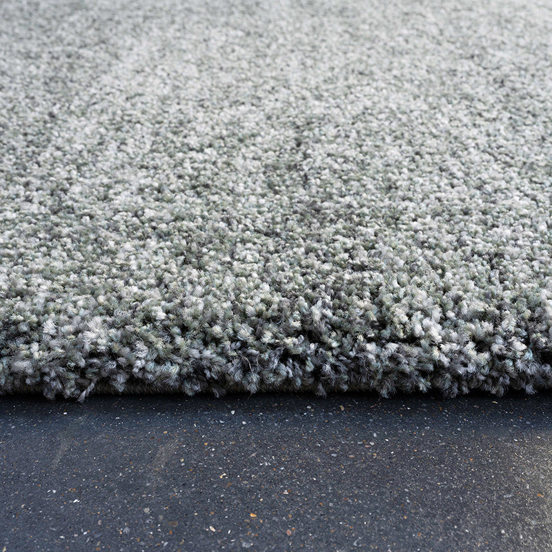 High-pile floor rug - Myla Green/Light Grey 4747