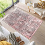 Abstract floor rug - Elitha Pink