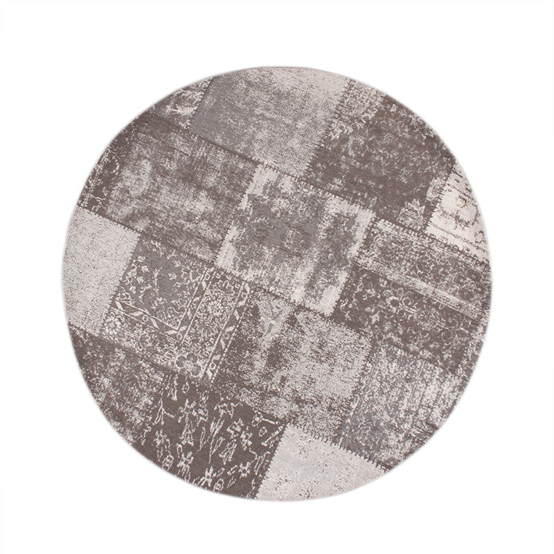 Round Patchwork Rug - Dreams Grey
