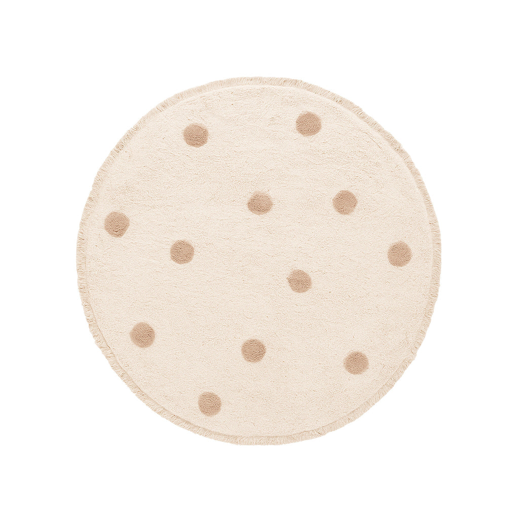 Round Kids’ Rug – Lou Dots Taupe